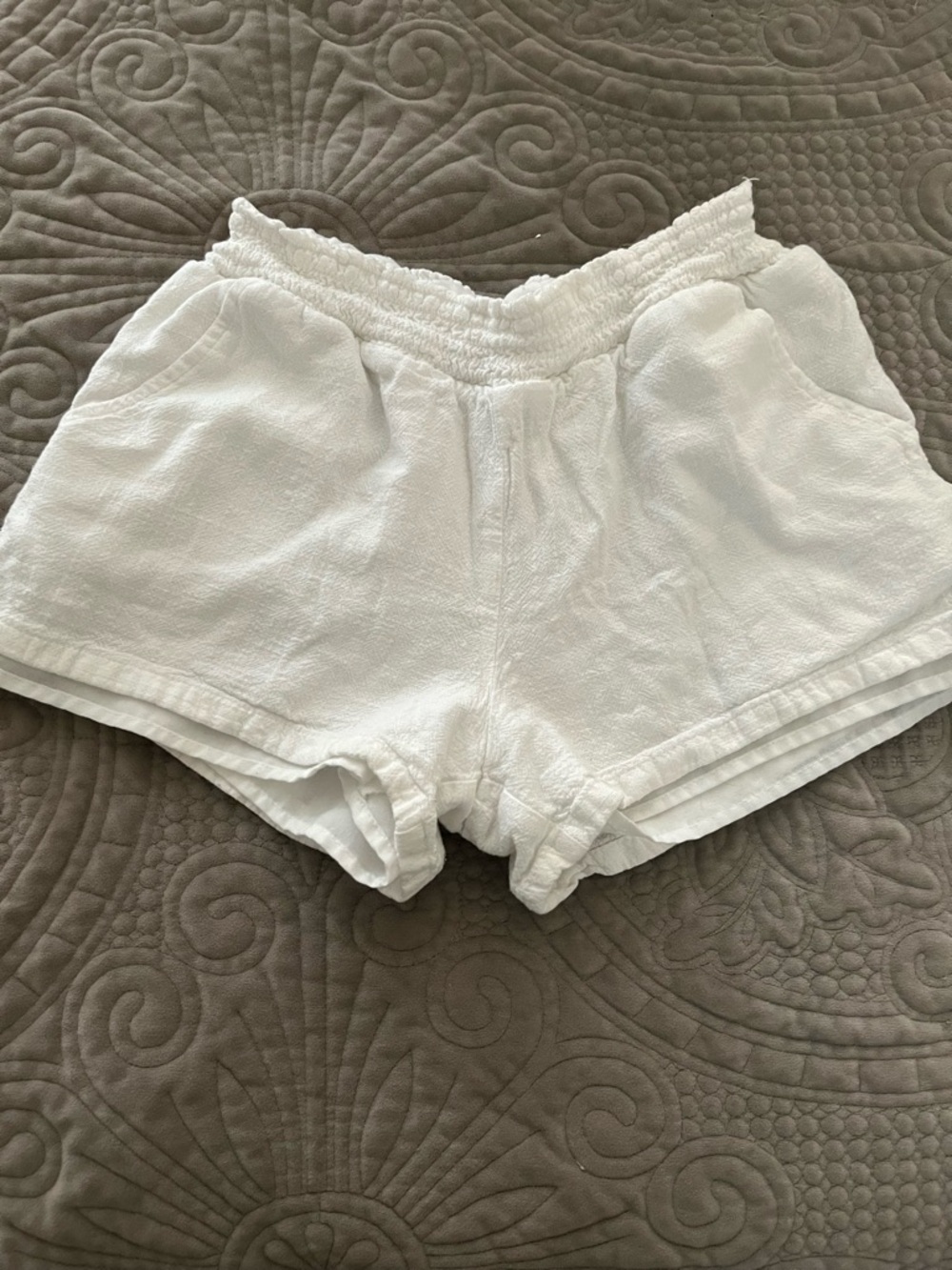 Cat & Jack White Women's Terry Elastic Waist Shorts